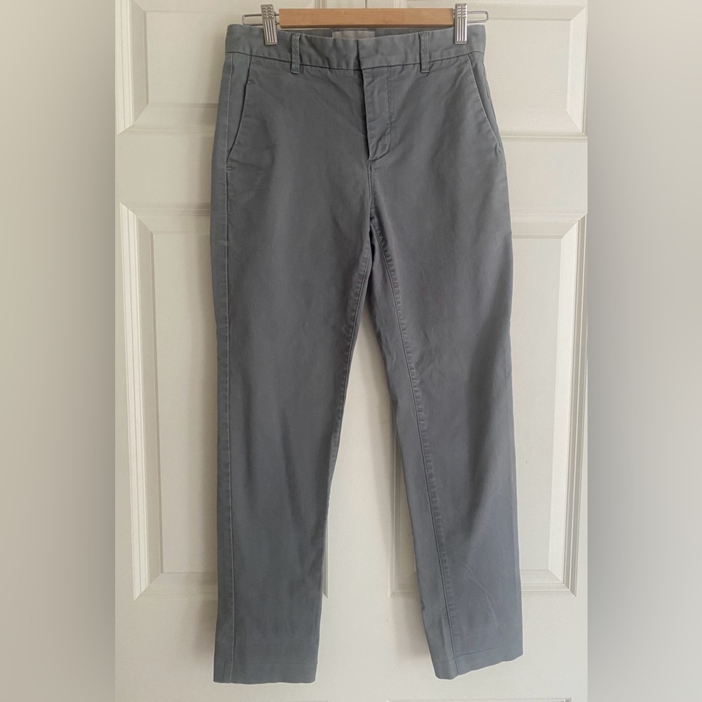 EVERLANE Slim Cotton Pants Size 28x30 Grey Y2K Casual Comfortable Minimalist
